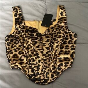 Leopard Print Corset Top